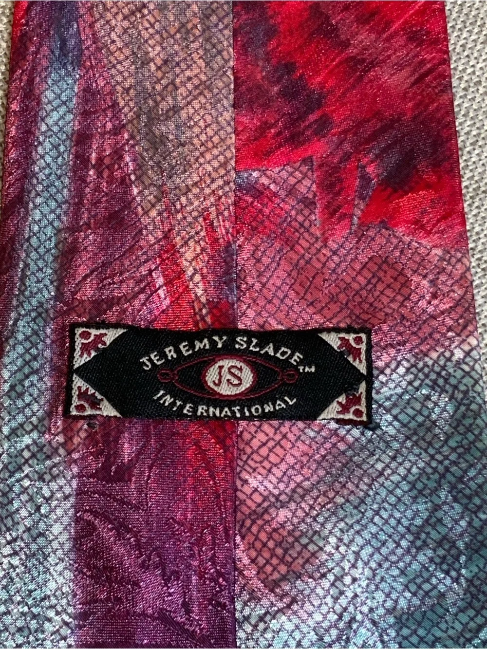 Jeremy Slade Extra Long Abstract Floral Statement Tie